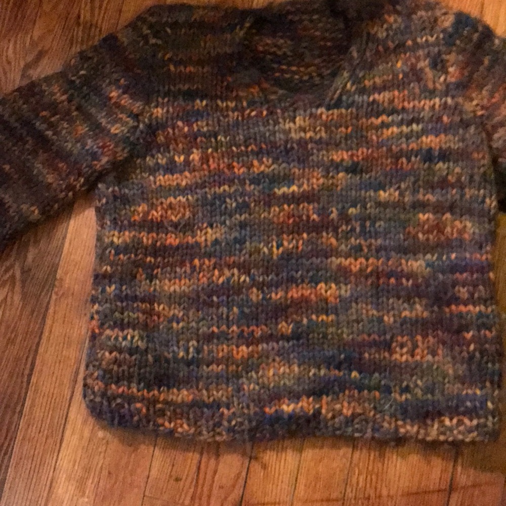 Beautiful handknit sweater of high-quality wool